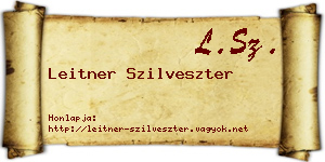 Leitner Szilveszter névjegykártya