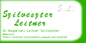 szilveszter leitner business card